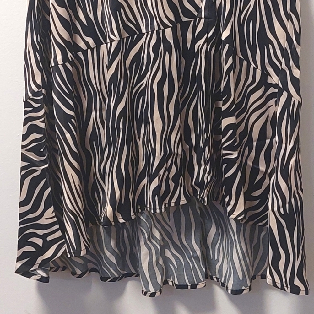 MAEVE ANTHROPOLOGIE Janelle Bias Zebra Print Midi Skirt - Picture 4 of 13